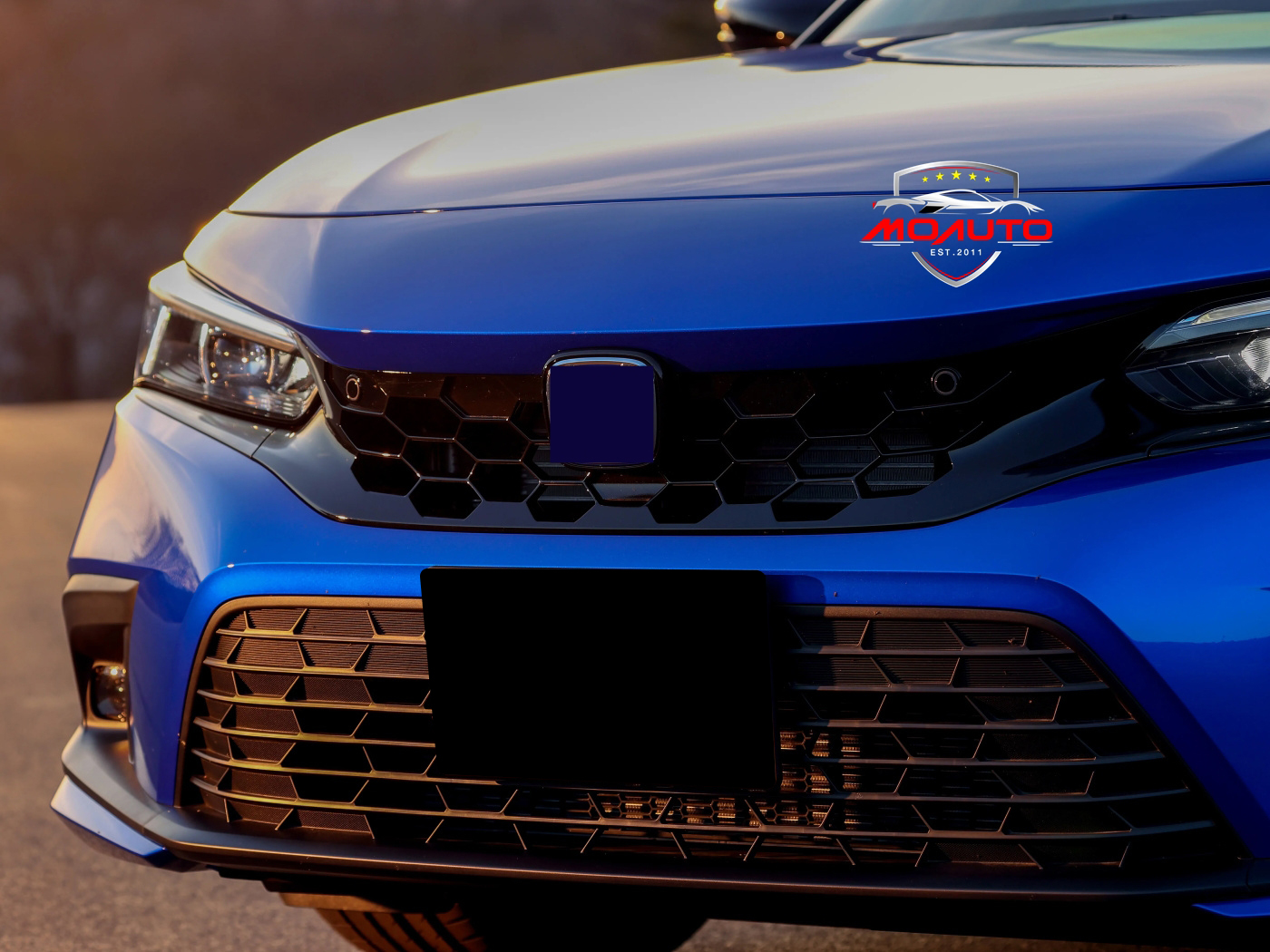 แผ่นปิดเหนือกันชนหน้าแบบเล็กพร้อมกระจังหน้า TYPE-R สำหรับ FE