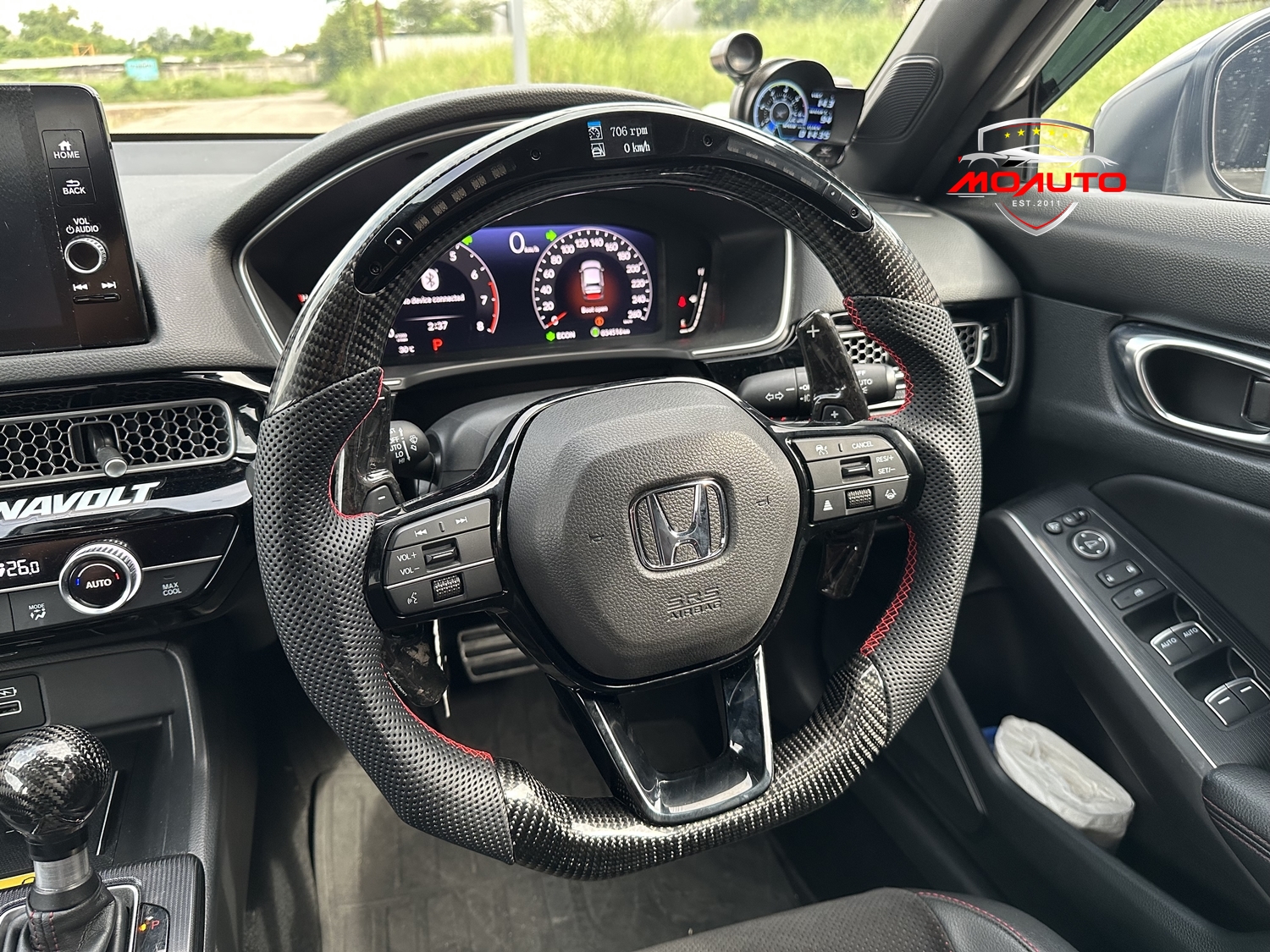 พวงมาลัย LED คาร์บอนแท้ CIVIC FE