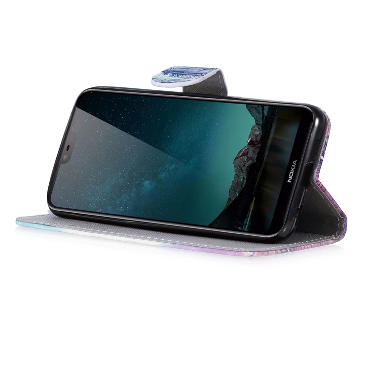 Case Nokia 6.1 Plus / Pre-order * 3 มิติแบบจิตรกรรมสีการวาดภาพ เคสหนัง PU กับผู้ถือบัตรและสล็อตและกระเป๋าสตางค์ *