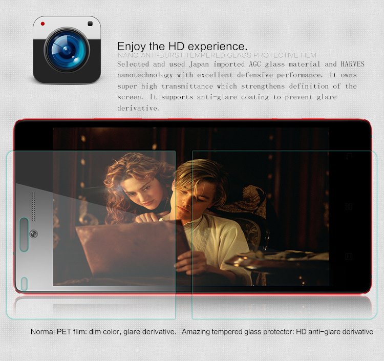 กระจกหน้านิรภัย + ฟิล์มหลัง NILLKIN Amazing H Lenovo VIBE Shot / Pre-order