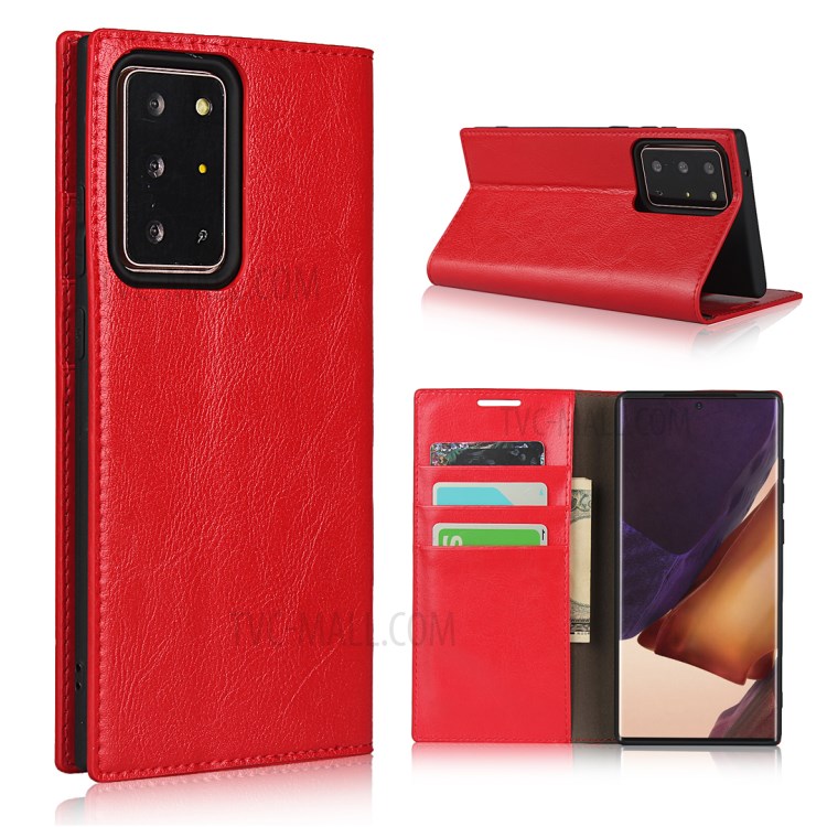 Case Samsung Galaxy Note20 Ultra/Note20 Ultra 5G # Pre-Order * เคสกระเป๋าสตางค์หนังแท้ Crazy Horse *