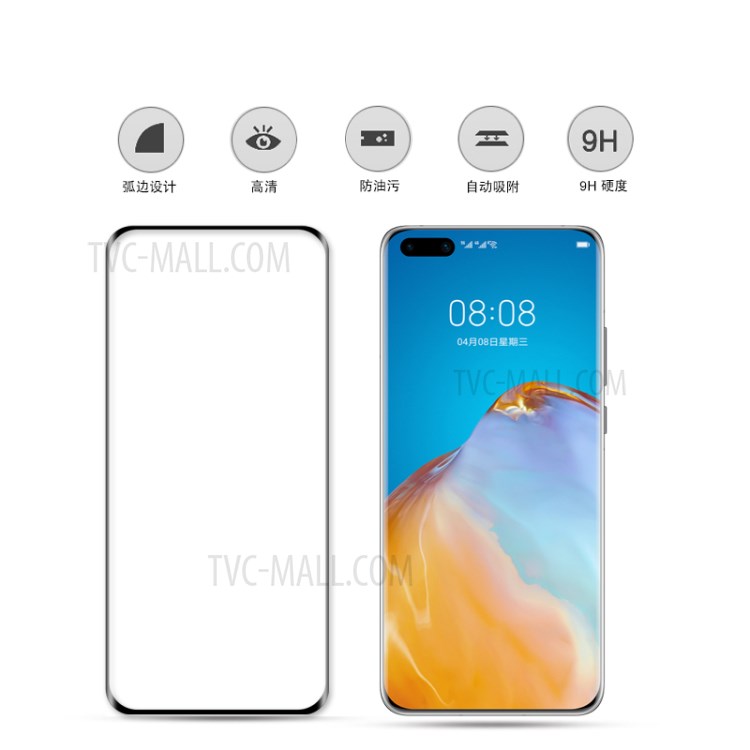 กระจกกันรอย Huawei P40 Pro / Pre-order * MOCOLO 3D โค้งกระจกนิรภัยป้องกันหน้าจอครอบคลุมเต็ม *