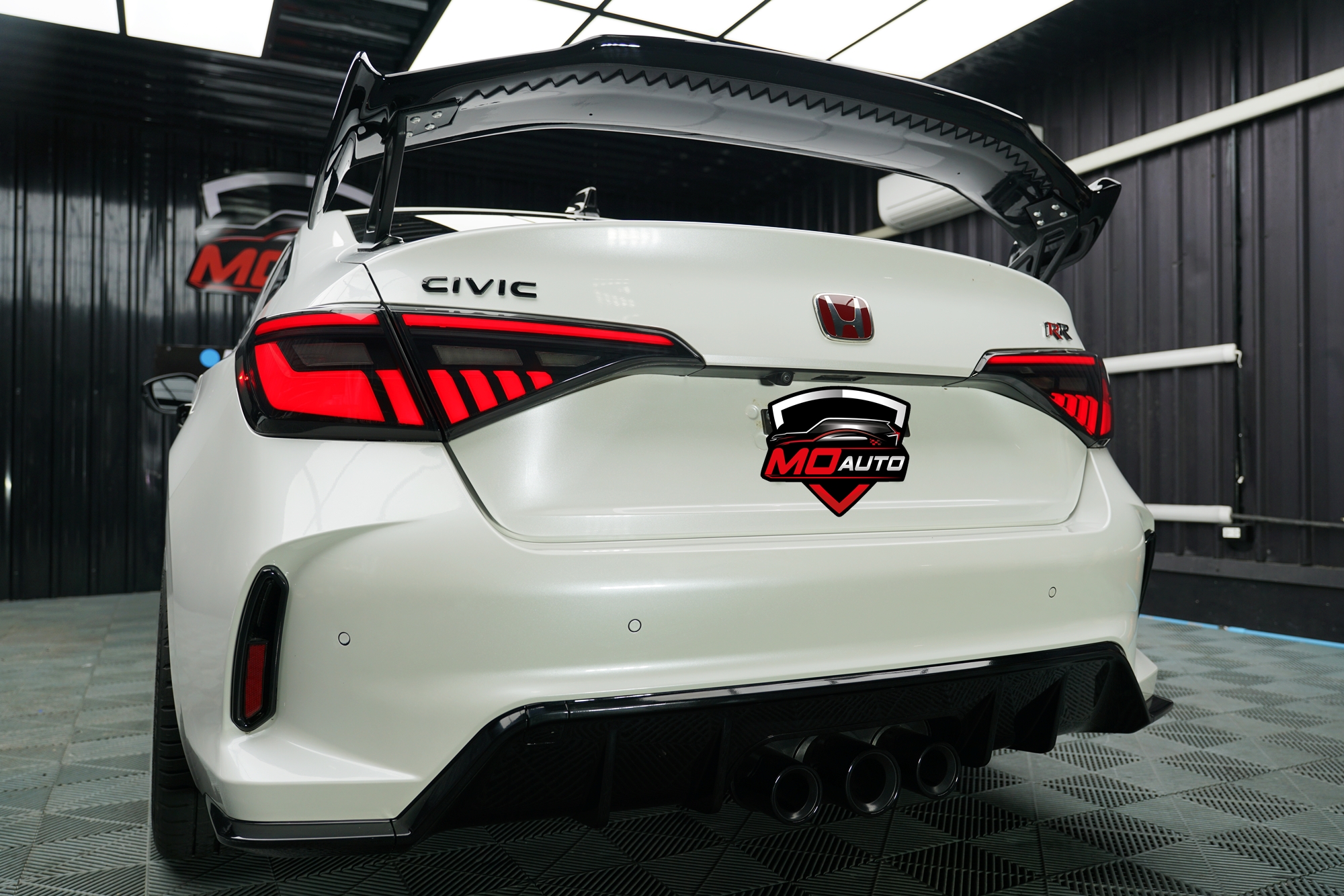 สปอยเลอร์ TYPE-R M-SPORT ดำเงา สำหรับ CIVIC FE