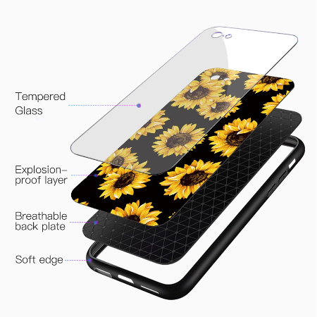 Case Huawei Mate 20 X / Pre-Order * เคสลายดอกไม้ซิลิโคนนุ่ม TPU + กระจกนิรภัยปกหลัง *