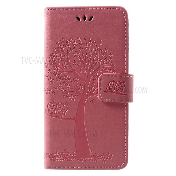 Case Huawei P30 / Pre-Order * เคสพิมพ์ลายนกฮูกต้นไม้กระเป๋าสตางค์ พร้อมสายคล้องมือ *