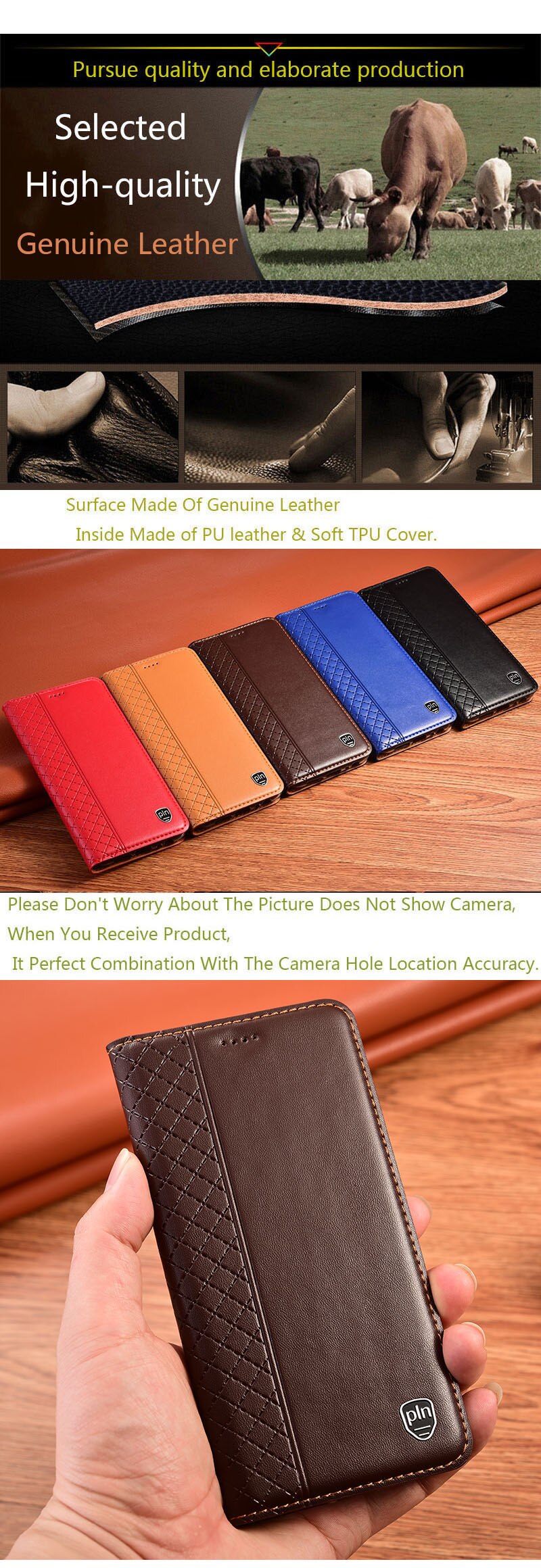 Case Lenovo K10 Note / Pre-order * เคสลายสก๊อตกระเป๋าสตางค์หนังแท้ *