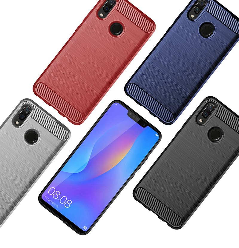 Case Huawei Y9 2019 / Pre-orde * คาร์บอนไฟเบอร์เนื้อ Brushed ทำจากวัสดุ TPU คุณภาพสูงปลอดสารพิษและทนทาน *