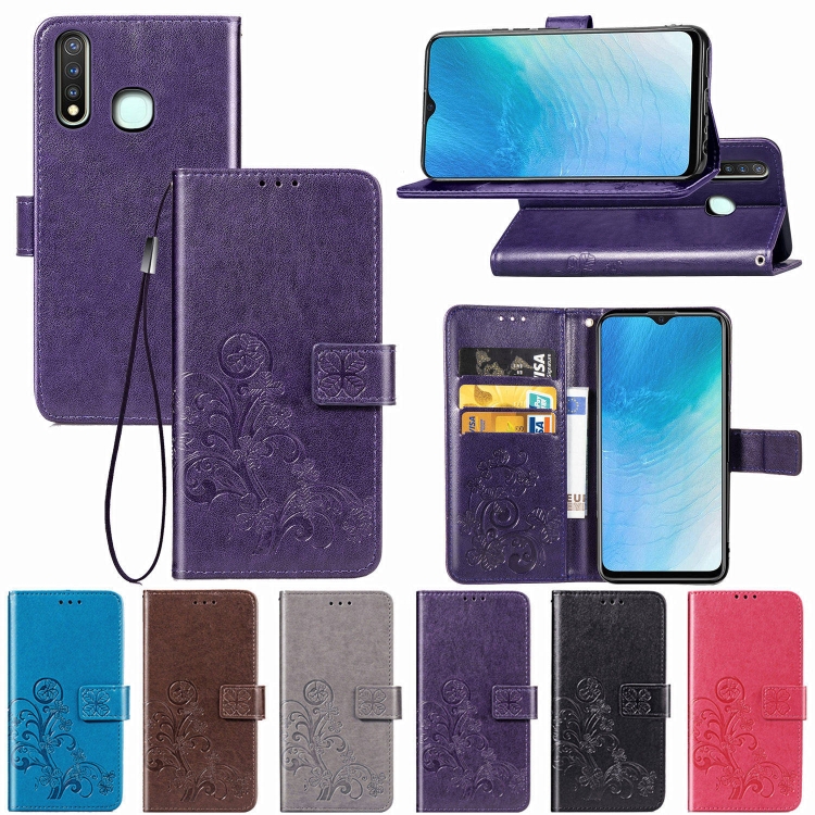 Case Vivo Y19 / Pre-Order * เคสผีเสื้อรักดอกไม้นูน เคสหนังพลิกแนวนอนพร้อมตัวยึด / ช่องเสียบการ์ด / กระเป๋าสตางค์ / เชือกเส้นเล็ก *