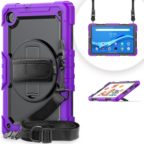 Case Lenovo Tab M10 FHD Plus # Pre-Order * เคสกันกระแทกซิลิโคนสีสันสดใส + PC พร้อมตัวยึดและสายคล้องไหล่ & สายคล้องมือ *
