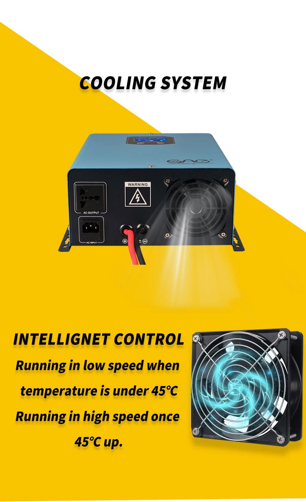 เครื่องแปลงไฟ อินเวอร์เตอร์ ไฮบริด RICh Pure Sine Wave Inverter KOI-500W/12V