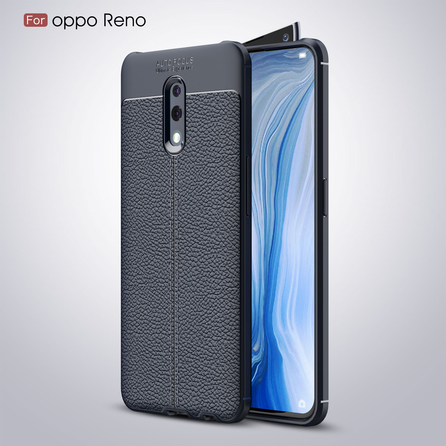 Case OPPO Reno / Pre-order * เคส TPU พื้นผิวลิ้นจี่ *