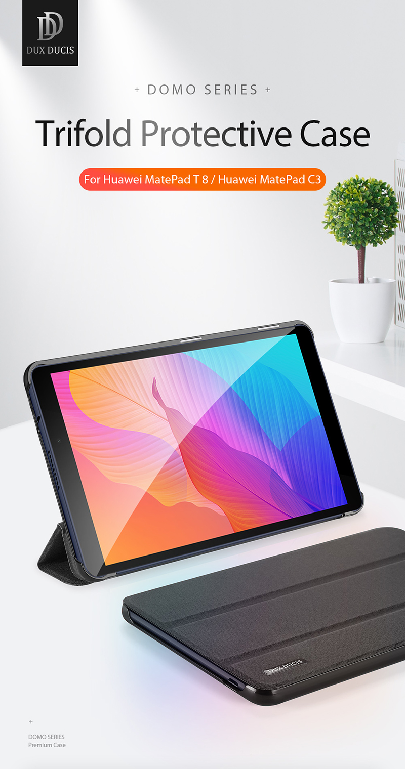 Case Huawei MatePad T8' / Pre-Order * DUX DUCIS นี้มีสไตล์ธุรกิจที่เรียบง่ายและโครงสร้างที่บางเฉียบ วัสดุหนัง PU *