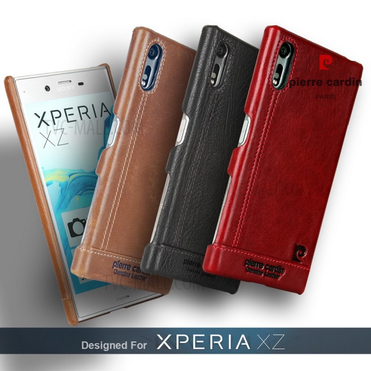 Case Sony Xperia XZ / Pre-Order * Pierre Cardin ผลิตจากพลาสติกคุณภาพสูงเคลือบด้วยหนังแท้ *