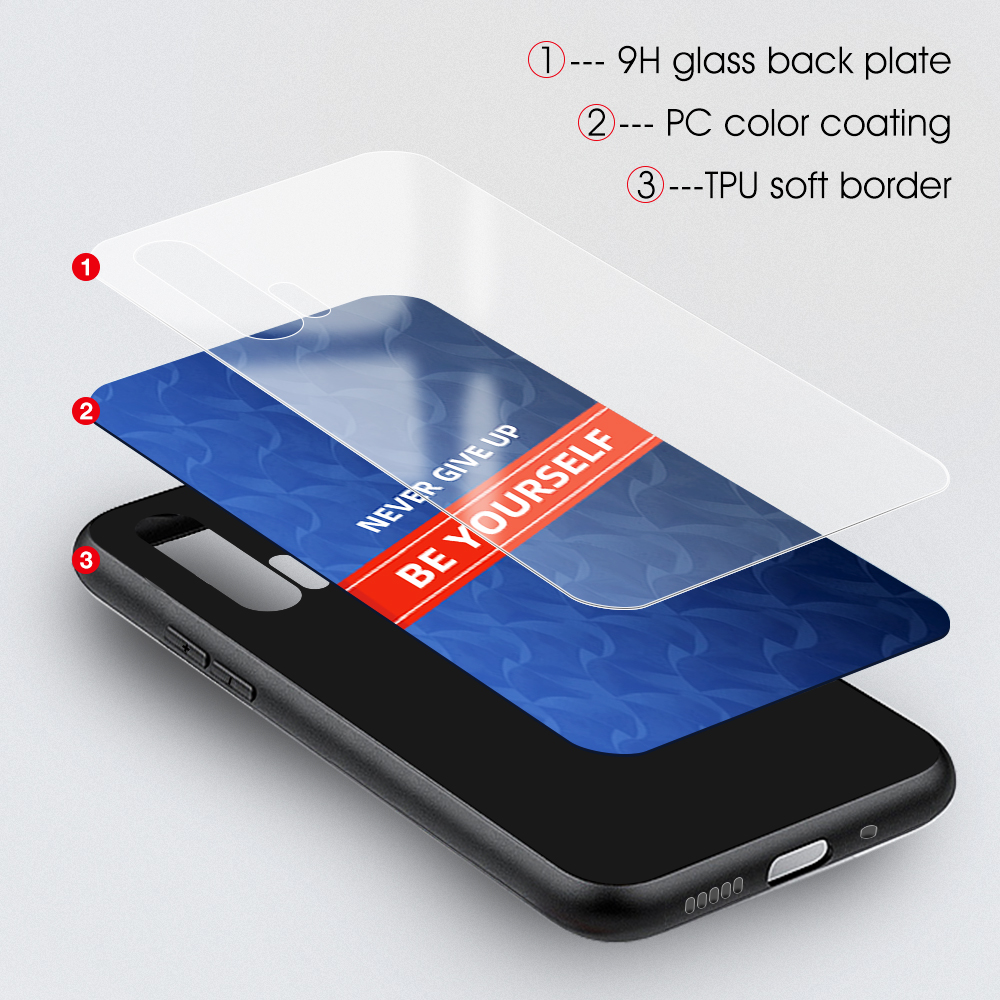 Case Huawei Nova 5T / Pre-order * เคสแบบกระจกนิรภัย PC TPU กระจกหลังมีความแข็ง 9H ป้องกันรอยขีดข่วนและทนต่อการสึกหรอ *