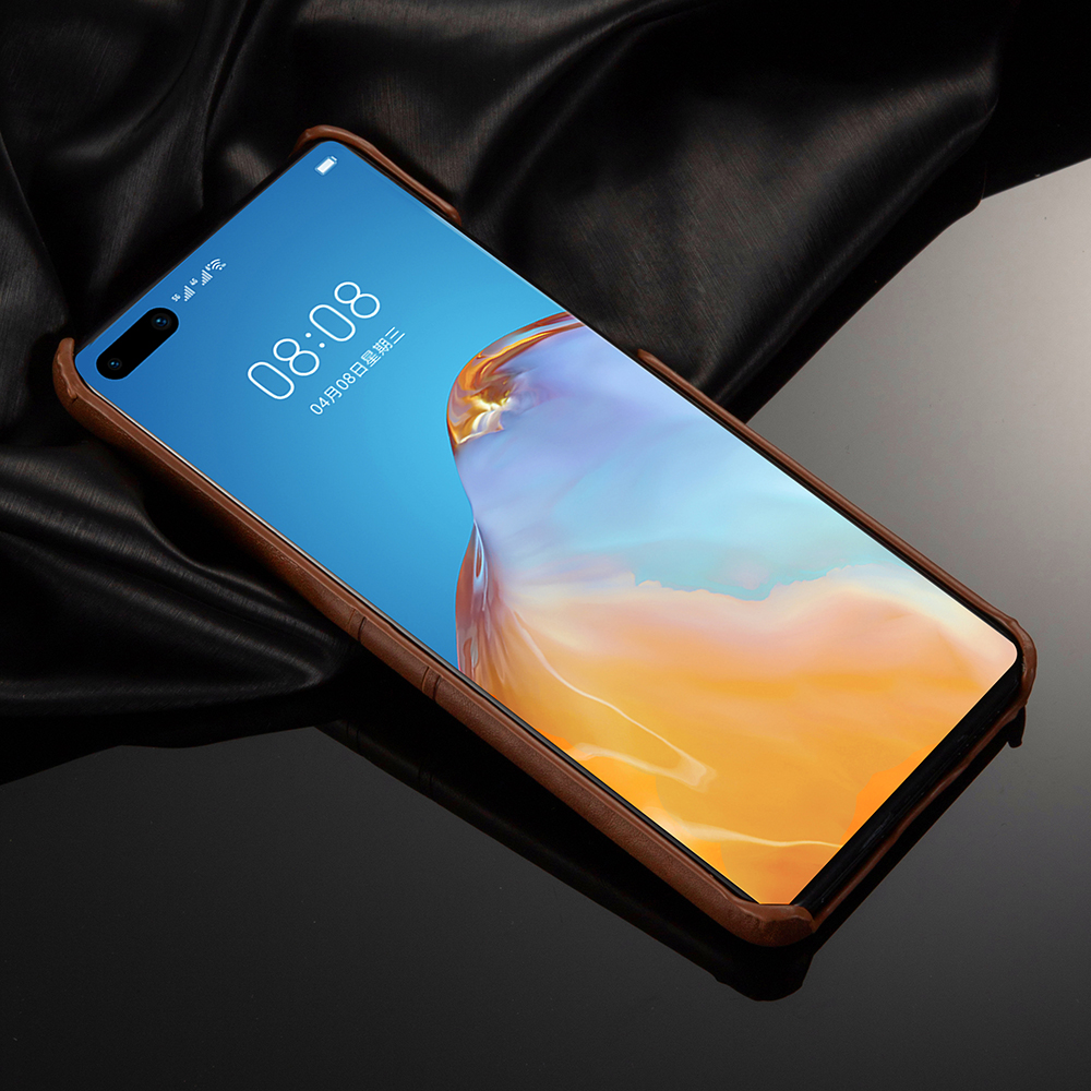 Case Huawei P40 Pro / Pre-order * เคสช่องใส่การ์ดคู่หนัง PU เคลือบ เคสพลาสติกเคลือบด้วยหนัง PU *