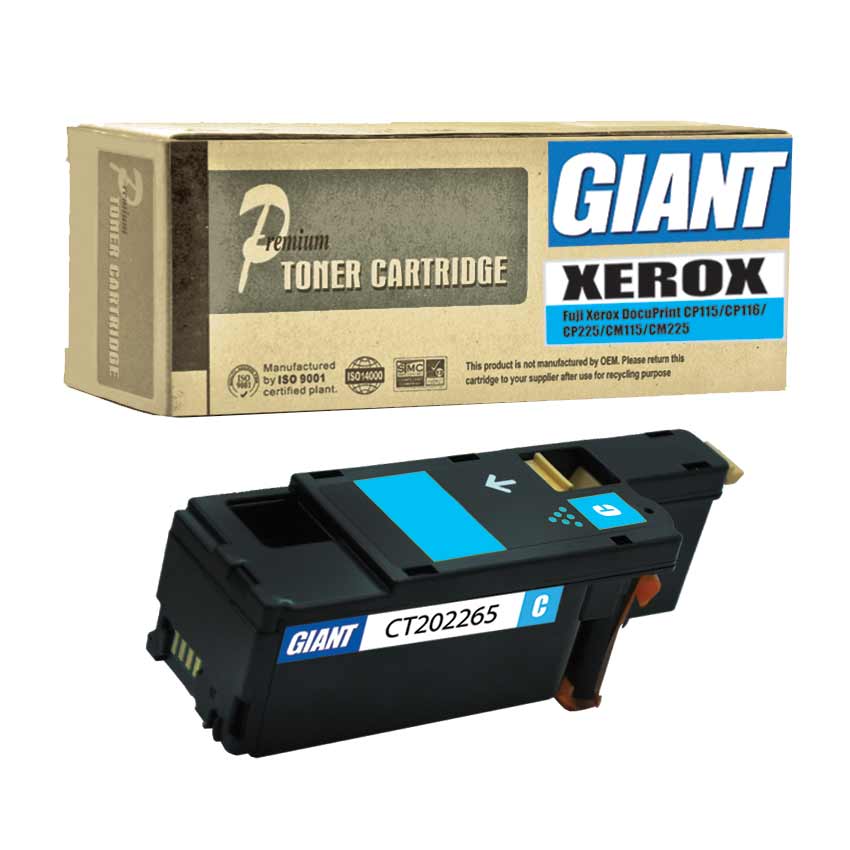 ตลับหมึกเลเซอร์สีน้ำเงิน GIANT Fuji Xerox (CT202265) CP115 / CP116 / CP225 Cyan (Toner Cartridge)