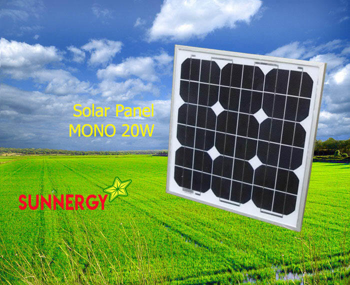 แผงโซล่าเซลล์โมโน 20 วัตต์