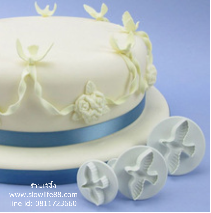 FON0005 อุปกรณ์งานปั้น ตกแต่งเค้ก นกนางนวล ชุด 3 ชิ้น