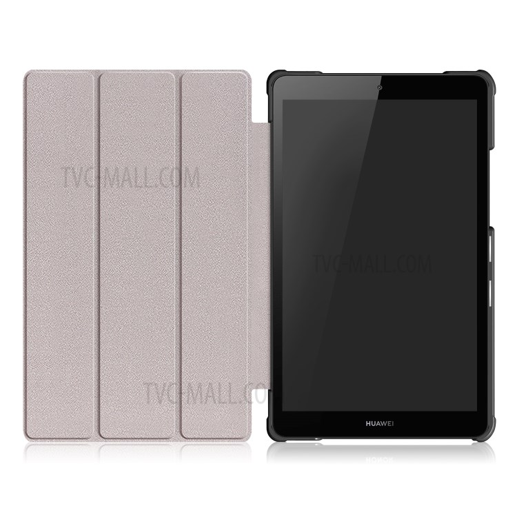 Case Huawei MediaPad M5 lite / Pre-Order * ผิวลิ้นจี่หนัง PU ยืน 3 - พับ หนัง PU คุณภาพดีและรูปลักษณ์ที่น่าดึงดูด *