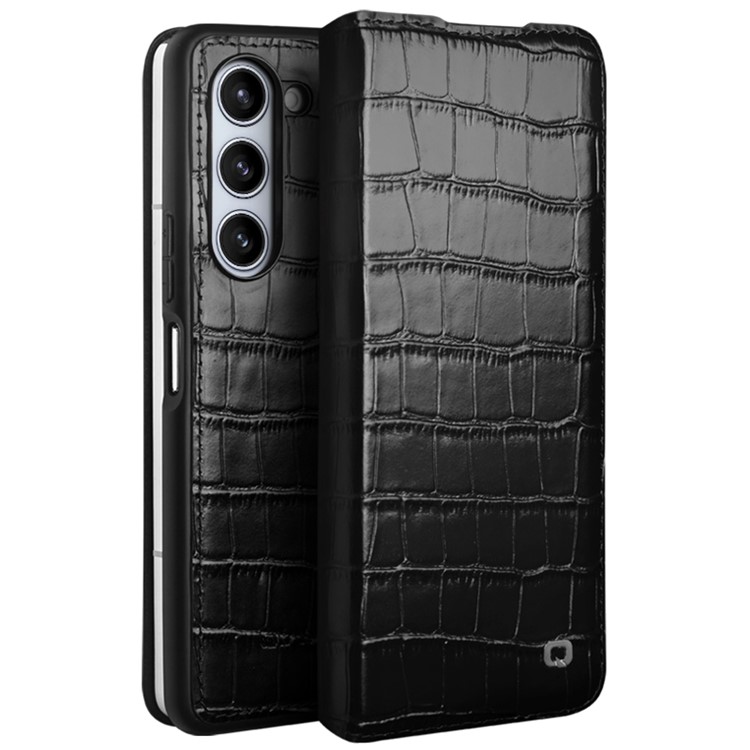 Case Samsung Galaxy Z Fold 5 # Pre-Order * QIALINO ผลิตจากหนังวัวแท้คุณภาพสูง + PC ให้ความรู้สึกสบายมือ พื้นผิวลายจระเข้ที่มีพื้นผิวสูง ให้สไตล์ที่โดดเด่นและเรียบง่าย *