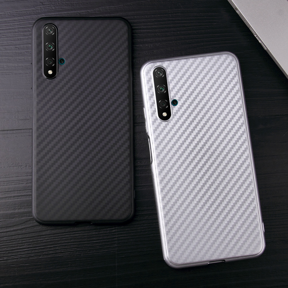 Case Huawei Nova 5T / Pre-order + พร้อมส่ง * เคสคาร์บอนไฟเบอร์ Skin Soft TPU *