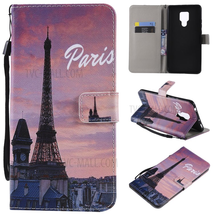 Case Huawei Mate 20 X / Pre-order * เคสกระเป๋าสตางค์ ประดับลวดลายพร้อมขาตั้ง + สายคล้องมือ *