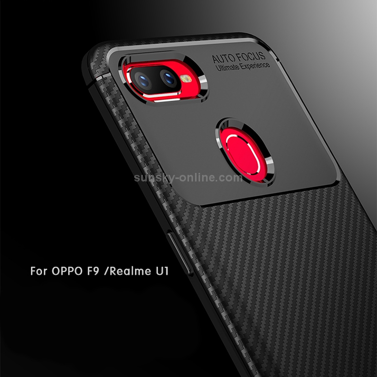 Case OPPO F9 / Pre-Order * เคสคาร์บอนไฟเบอร์พื้นผิวกันกระแทก TPU *