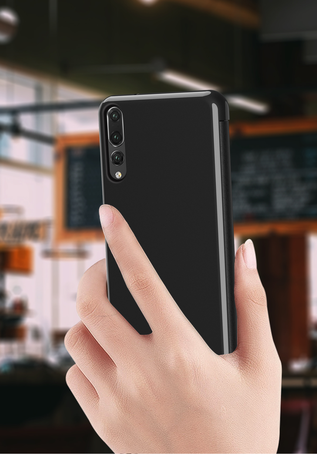 Case Huawei P20 Pro / Pre-order * View Window Mirror ทำจากวัสดุหนัง PC + PU หน้าต่างโปร่งแสงเพื่อการดูข้อมูลที่ง่าย *