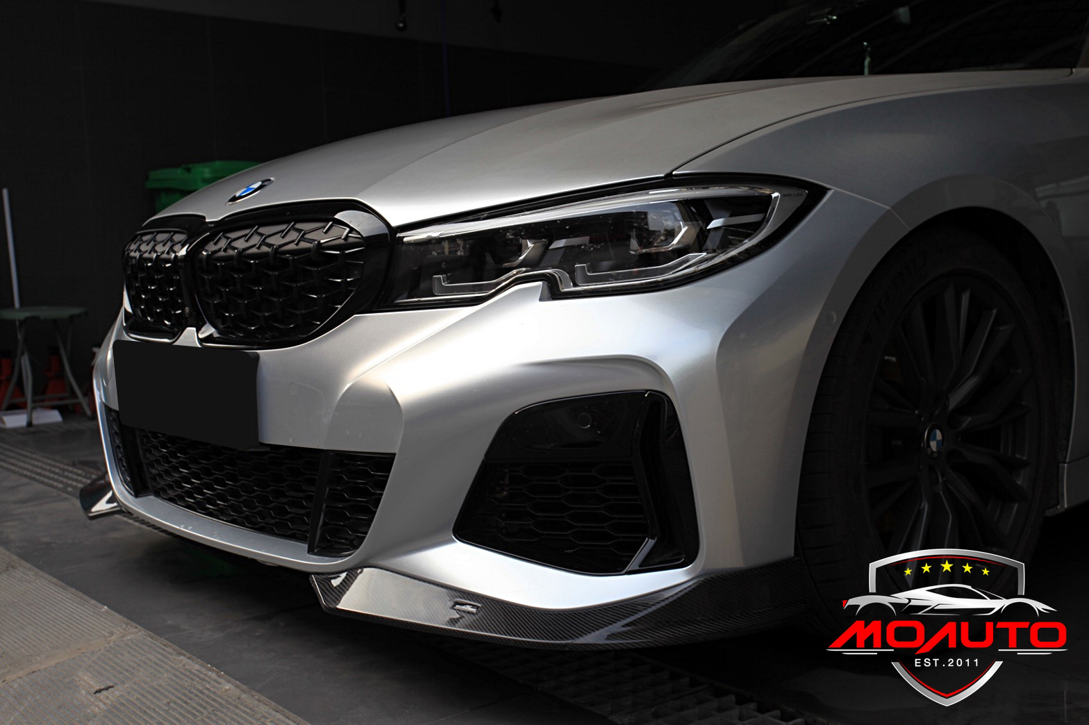 ลิ้นหน้า BMW G20 ทรง M-STYPE คาร์บอนแท้