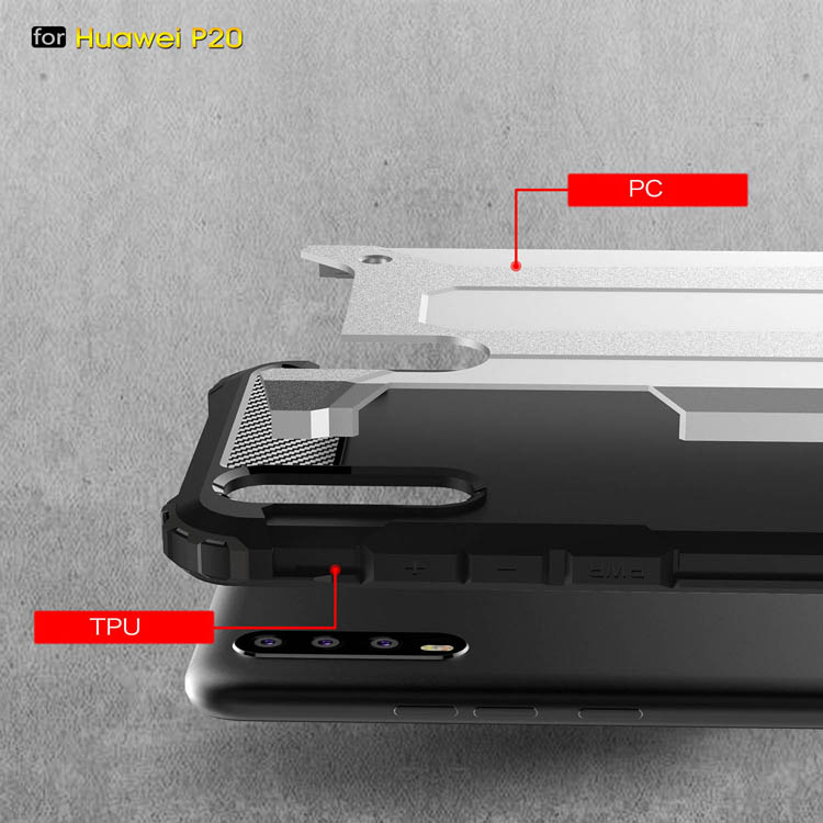 Case Huawei P20 / Pre-order * เคส TPU Combo ไฮบริด TPU และวัสดุพลาสติก *