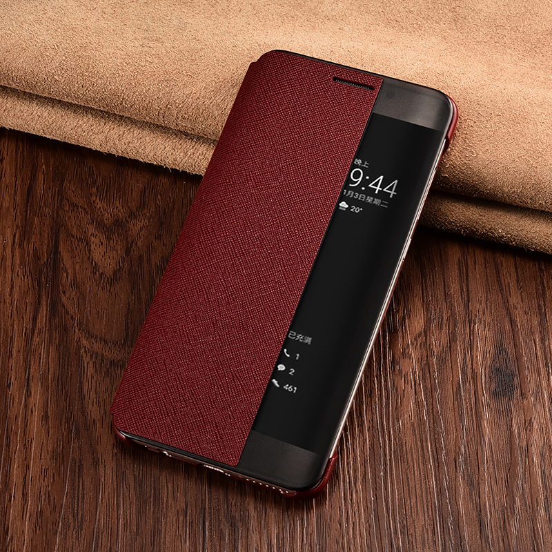 Case Huawei Mate 9 Pro / Pre-order * XOOMZ สมาร์ท หนังPU กากบาท handcrafted และสไตล์วินเทจ *