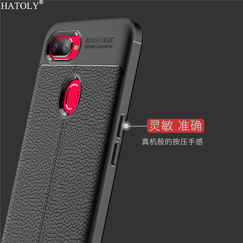 Case OPPO F9 / Pre-Order * เคสผิวลิ้นจี่ป้องกัน ผิวหนัง TPU *