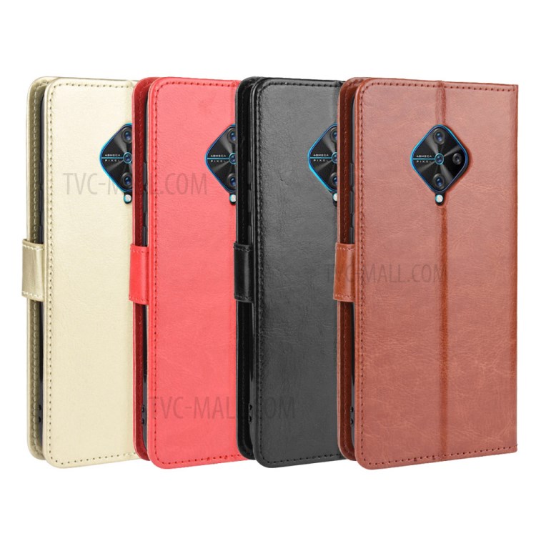 Case Vivo S1 Pro / Pre-order * เคสกระเป๋าหนังม้า ช่องเสียบการ์ด Wallet และช่องใส่เงินสด *