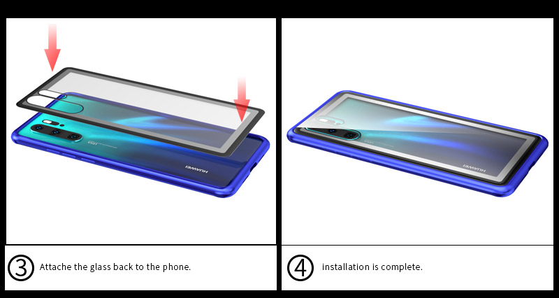 Case Huawei P30 Pro / Pre-Order * กรอบโลหะแม่เหล็ก + กระจก ครอบคลุม 360 องศา *