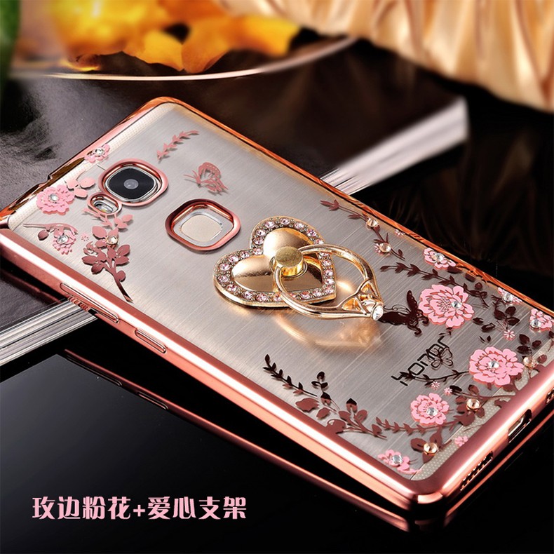 Case Huawei GR5 / Pre-order * เคสหรูหราเทคนิคการชุบทอง TPU ซิลิโคนอ่อนนุ่ม+ แหวน *