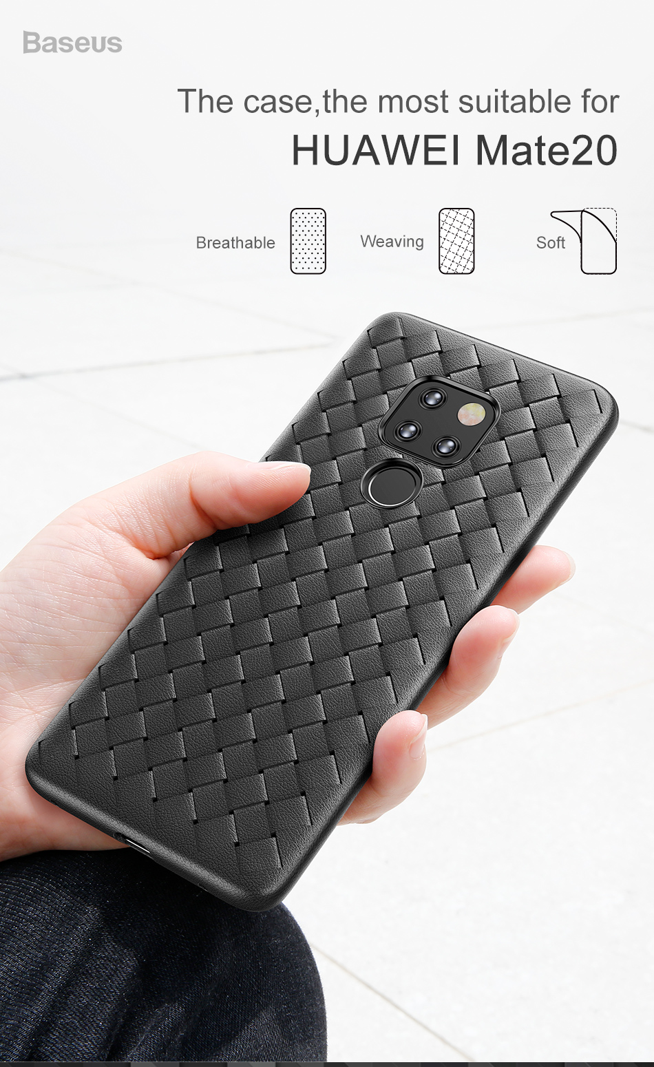 Case Huawei Mate 20 / Pre-order * BASEUS BV วัสดุ TPU จากเยอรมนี Bayer ทอเนื้อสัมผัสกับตาข่ายเพื่อกระจายความร้อน *