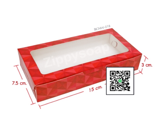 กล่องสีแดง โชว์สินค้า 60ชิ้น 15 x 7.5 x 3 ซม 004919