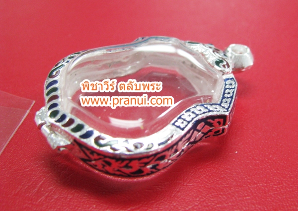 ตลับเงินลงยา ใส่เหรียญอาร์ม หลวงพ่อโสธร