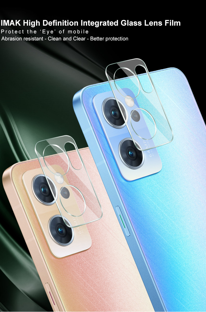 กระจกกันรอย OPPO Reno7 5G # Pre-Order * IMAK คลุมทั้งหมดความละเอียดสูงสวมกระจกเทมเปอร์ป้องกันเลนส์กล้อง + ฝาครอบเลนส์อะคริลิค *