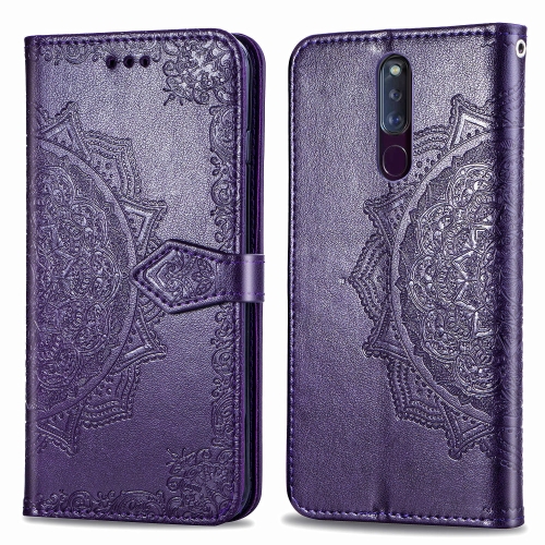 Case OPPO F11 Pro / Pre-Order * เคสแบบนูน Mandala PC TPU ที่มีผู้ถือบัตรและสล็อต *