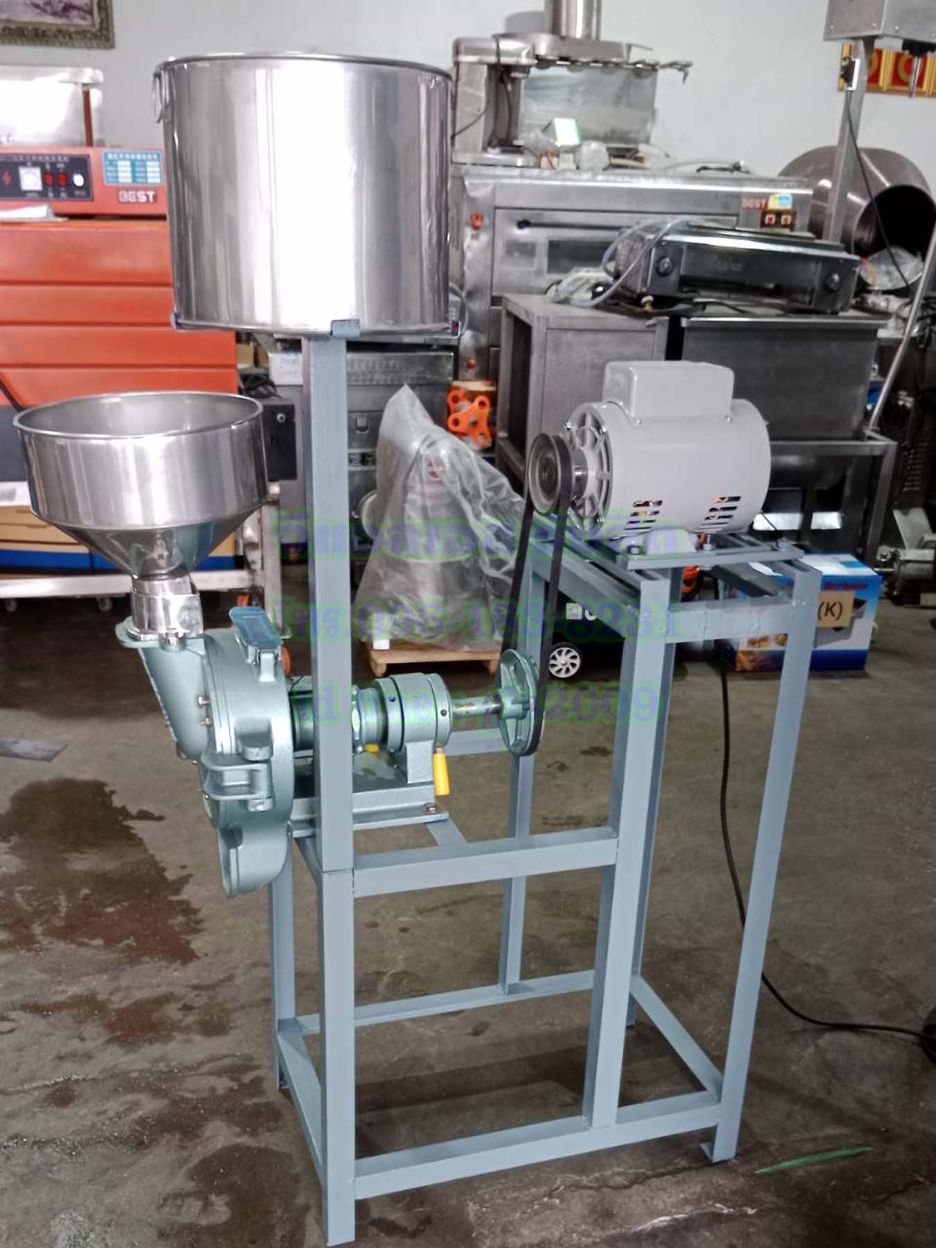 เครื่องโม่ข้าว8นิ้ว1แรง มอเตอร์บน