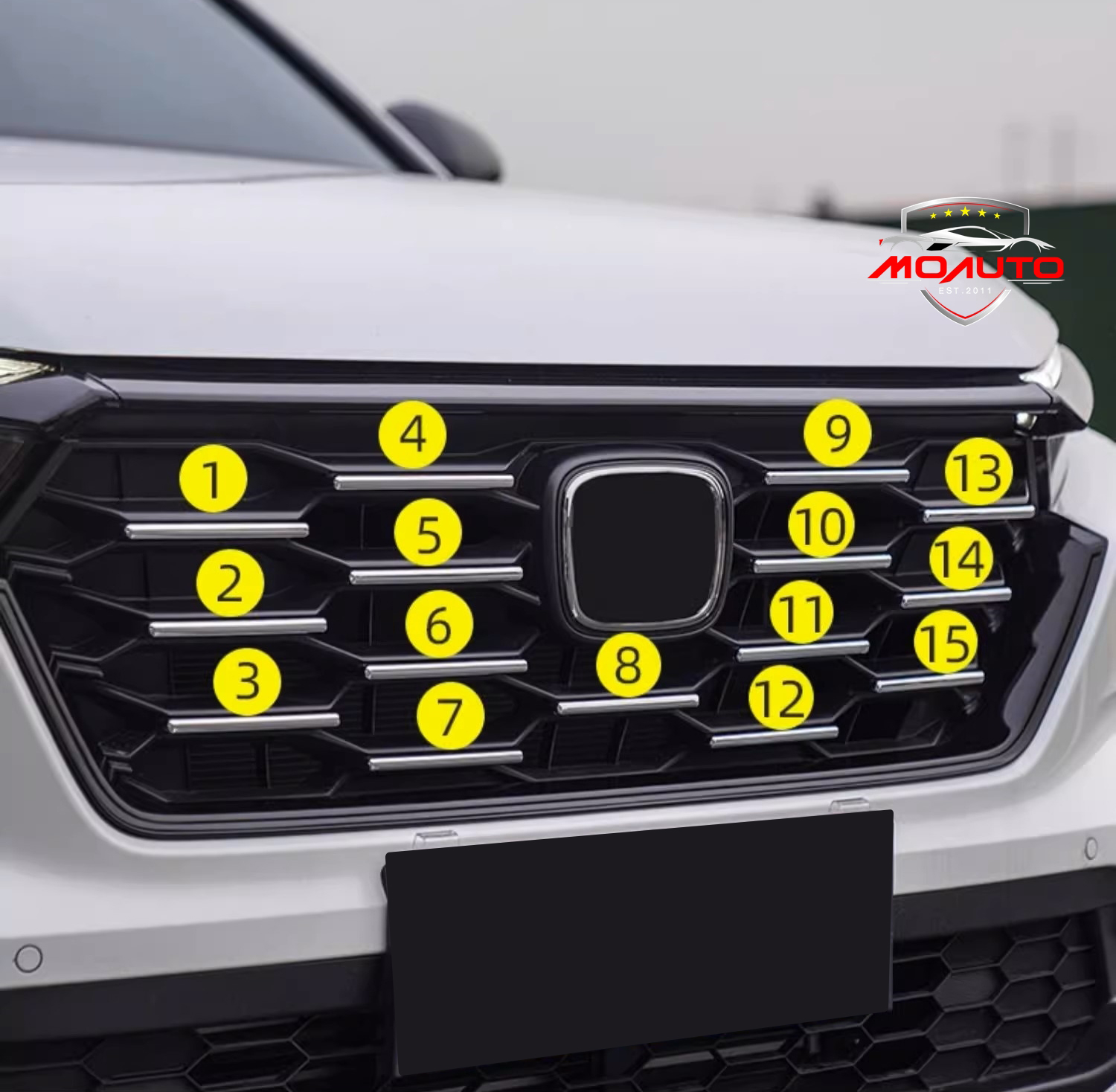 คิ้วแต่งกระจังหน้าโครเมียม CR-V G6