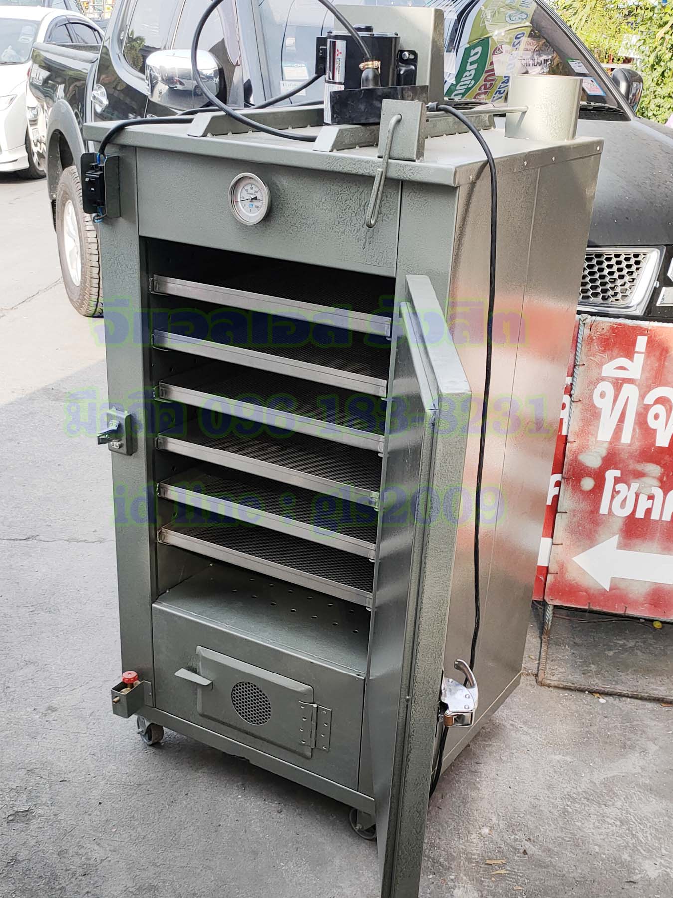 ตู้อบลมร้อนเหล็ก6ชั้นแก๊ส+ไฟฟ้า