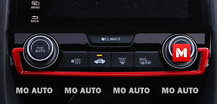 คิ้วคอนโซลแอร์ Type-R แดง CIVIC FC/FK 2016-2018