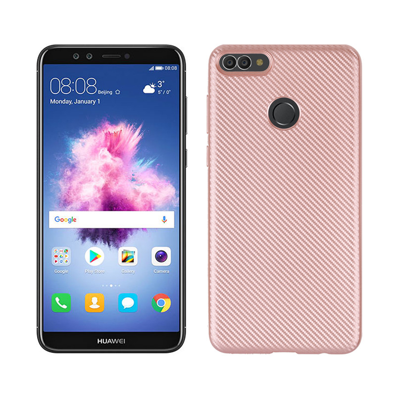 Case Huawei Y9 / Pre-order * พื้นผิวของคาร์บอนไฟเบอร์ TPU Phone Cover *