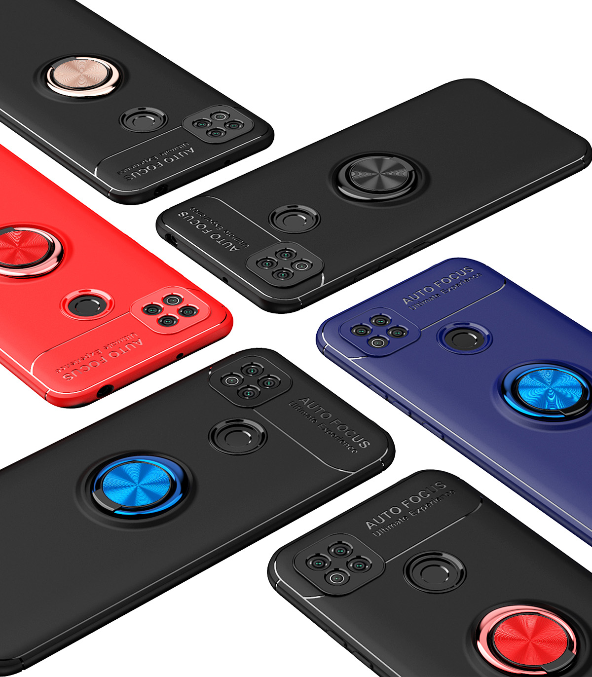 Case Xiaomi Redmi 9C / Pre-order * Finger Ring Kickstand TPU [แผ่นโลหะในตัว] *