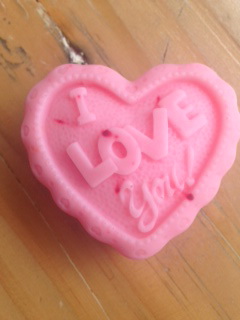 แม่พิมพ์สบู่ รูปหัวใจ I LOVE YOU 50g