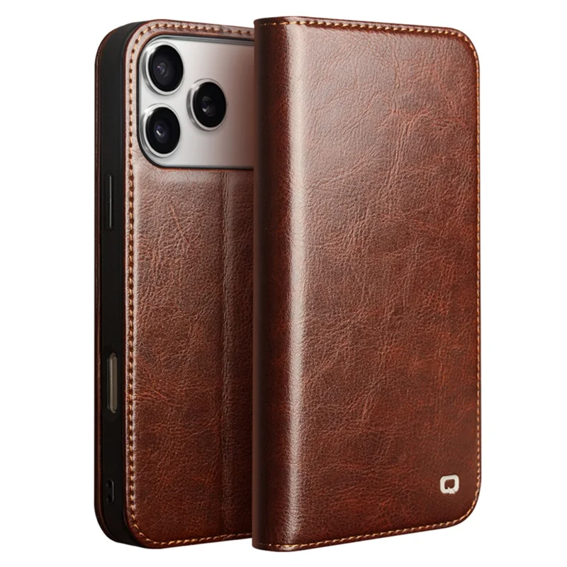 Case iPhone 17 Pro Max # Pre-order * QIALINO เคสหนังวัวแท้แบบตั้งได้ *