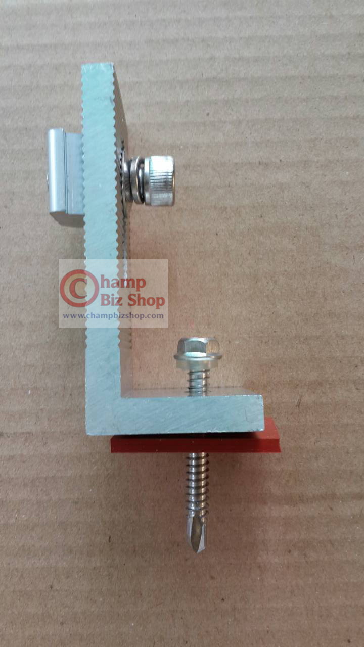 ตัวยึดรางแผงโซล่าเซลล์กับหลังคาเมทัลชีท (Metal Roof Hook)