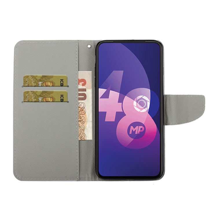 Case OPPO F11 Pro / Pre-Order * รูปแบบการวาดสีซองหนังพลิกแนวนอนพร้อมที่วางและช่องเสียบการ์ดและกระเป๋าสตางค์ *